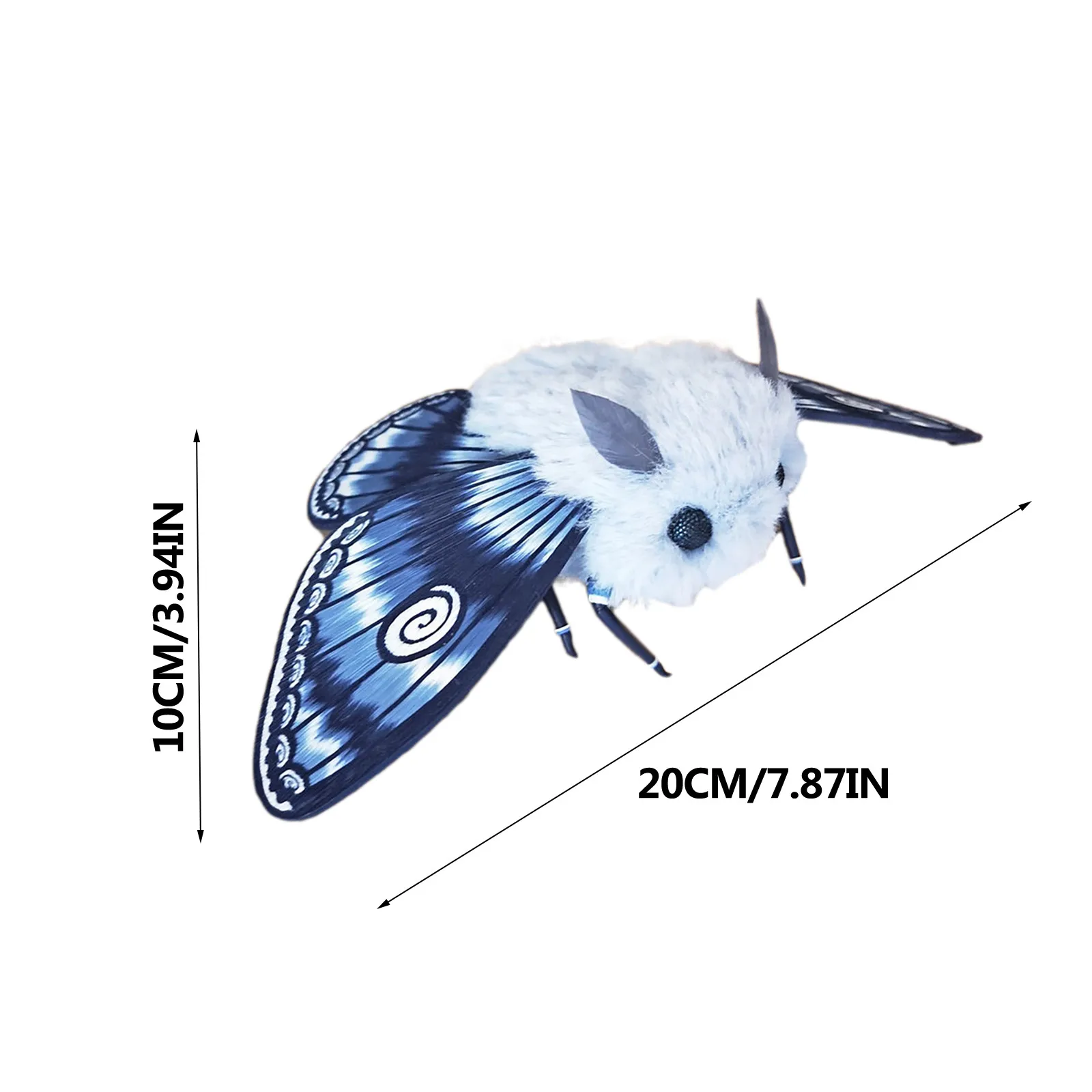 

Family decorations Blue Moth Moth plush Collectible Doll Creature Insect Interior Decor Fake butterfly ornaments Accessories