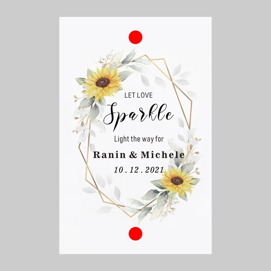 100 шт. ярлыки для палочек персонализированные свадебные фейерверки пусть любовь |