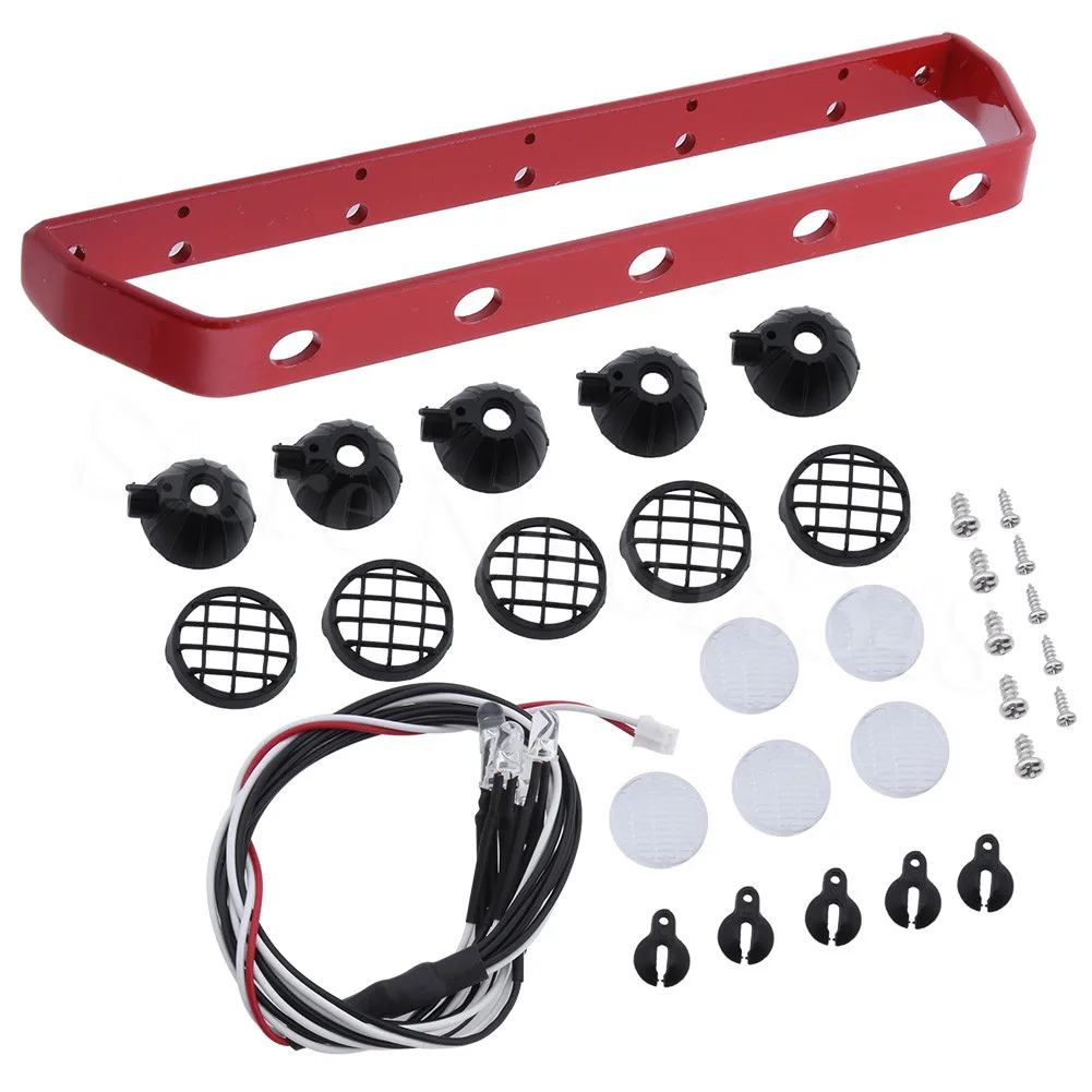 One Set 5 Leds Head Lights Bars Kit for 1/10 Scale RC Car Rock Crawler Spare Parts | Игрушки и хобби