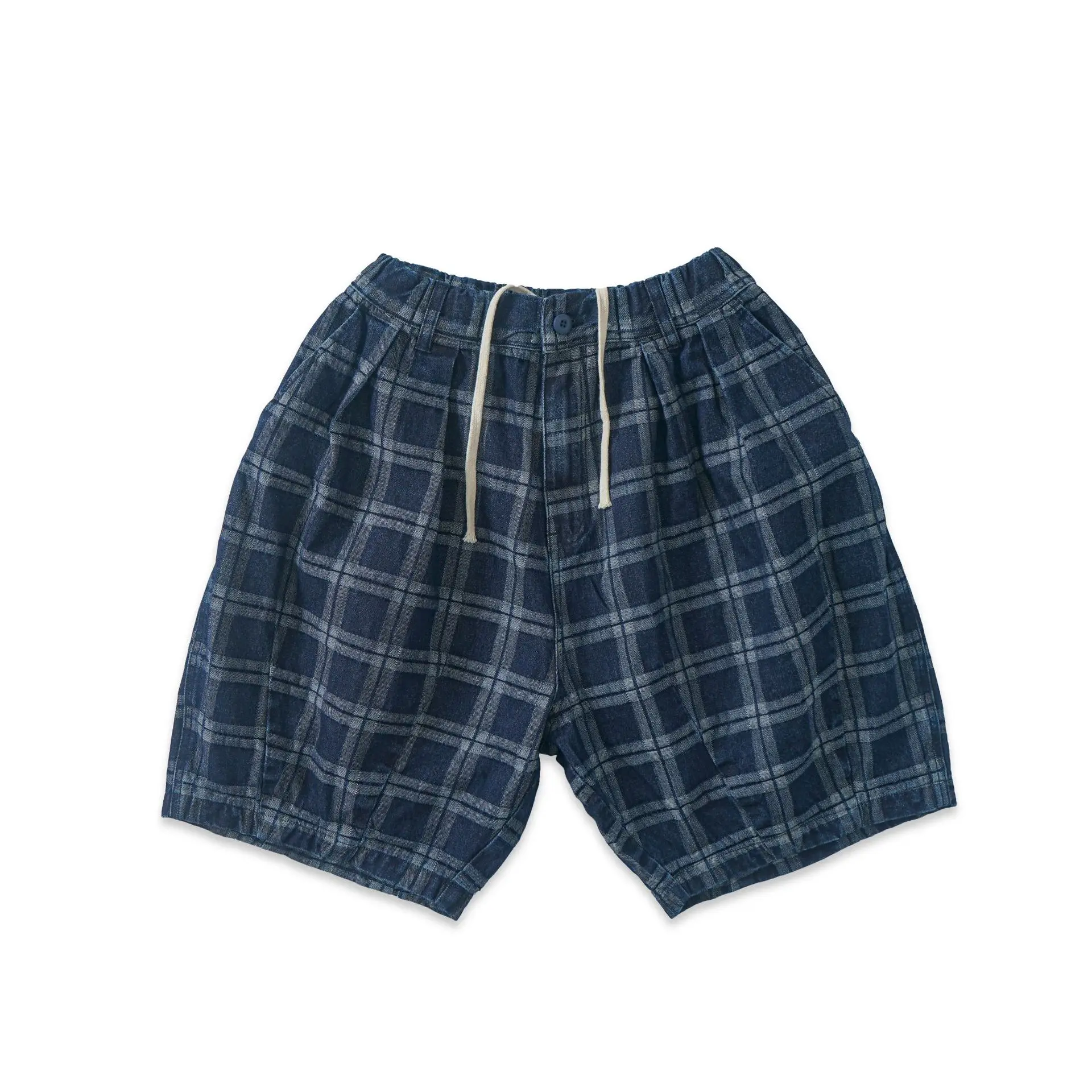 

Men's 20ss spring and summer new trend loose Plaid wide leg lantern shorts men's and women's 240