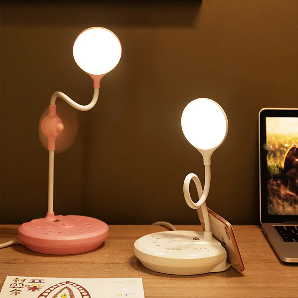 Светодиодная настольная лампа с защитой глаз и зарядкой от USB детской лампы для