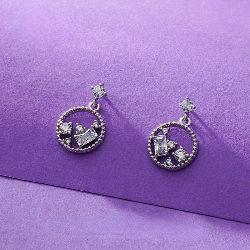 

Женские серьги Fenghuaxueyue, маленькие свежие серьги, милое круглое лицо, милый стиль, повседневное сочетание