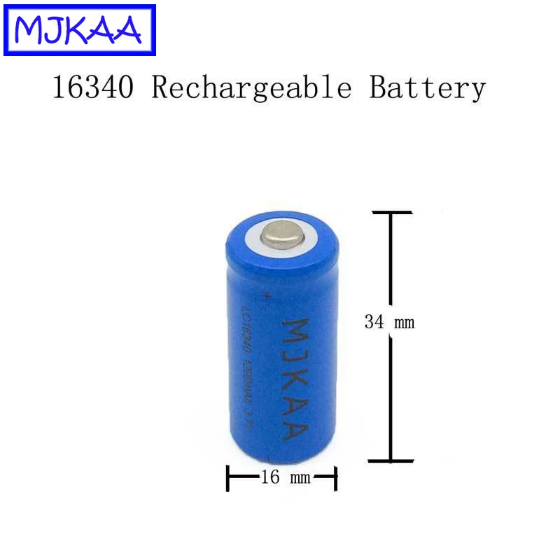 MJKAA 10/12/20Pcs 16340 CR123A 3.7V 1200mAh li-ion Rechargeable Battery Lithium 3.7 V CR 123A Batteries