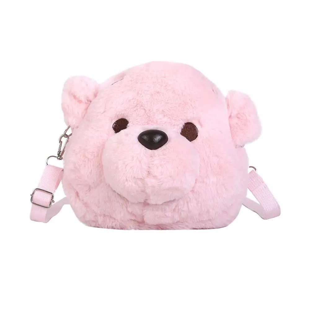 Women's Phone Bags Cartoon Plush Cute Bear Doll Shoulder Messenger Bag Student Simple Leisure Personality | Багаж и сумки