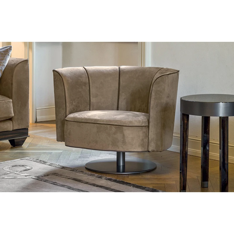 Роскошное современное итальянское дизайнерское мягкое бархатное Кожаное Кресло