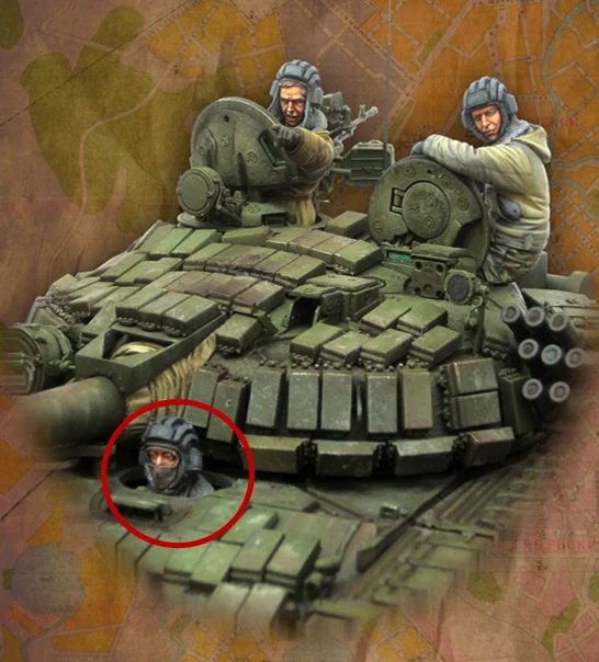 

1/35 WWII Military series resin model Russian Tank Crew T-72 3 Figures Free shipping