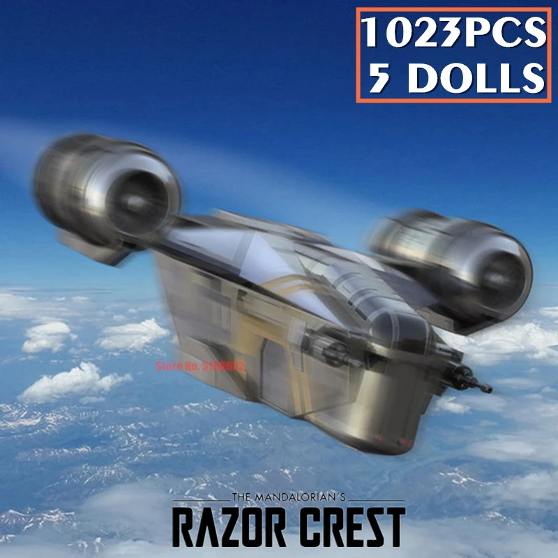 

New Star Space Series Wars Razor Crest Fighter Model Building Blocks Bricks Kids Christmas Toys Gifts