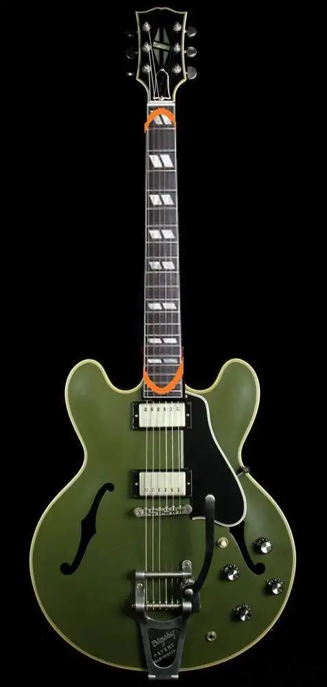 Пользовательская джазовая гитара в зеленом цвете | Спорт и развлечения