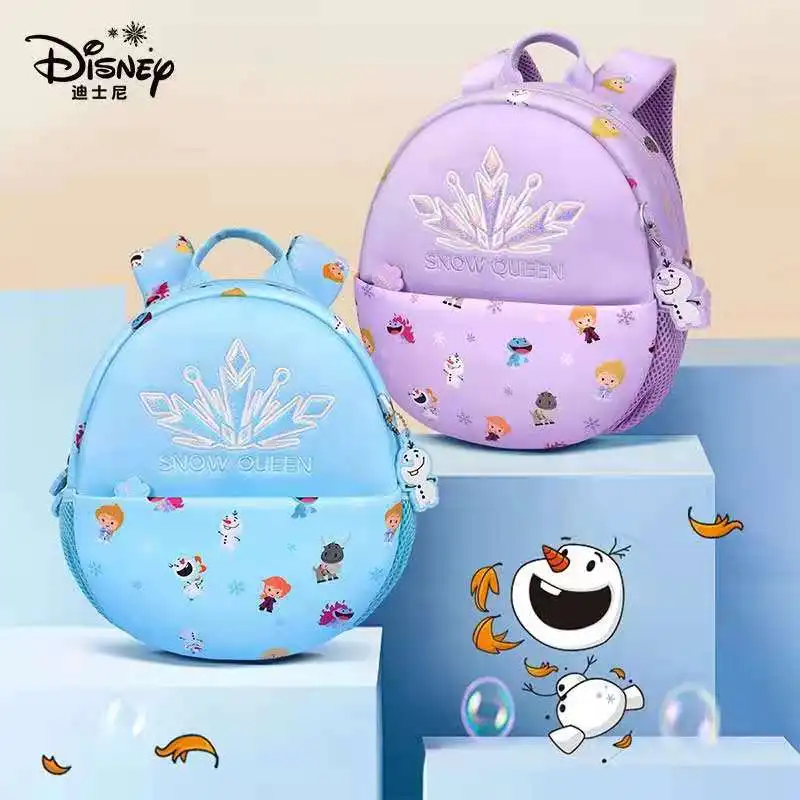 

Disney Frozen School Bag For Girls Kindergarten Orthopedic Backpack Age 2-9 years Elsa Anna Large Capacity Birthday Gift Mochila