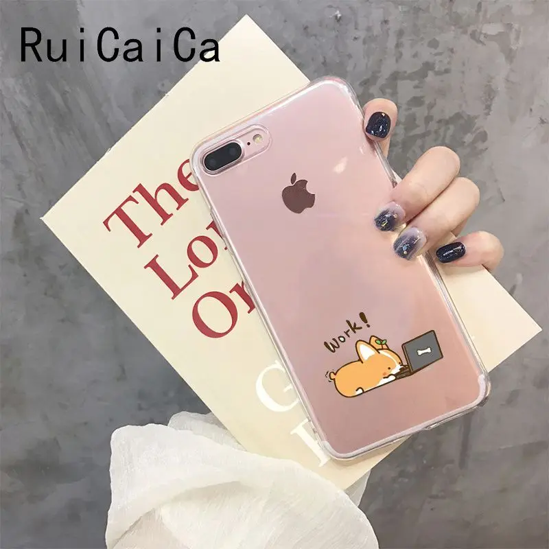 A16 RuiCaiCa милый корги Butt Animal Puppy клиент высокого качества чехол для телефона iPhone 8 7 6 6S Plus X XS MAX 5 5S SE XR 10 Чехол - Цвет: A16
