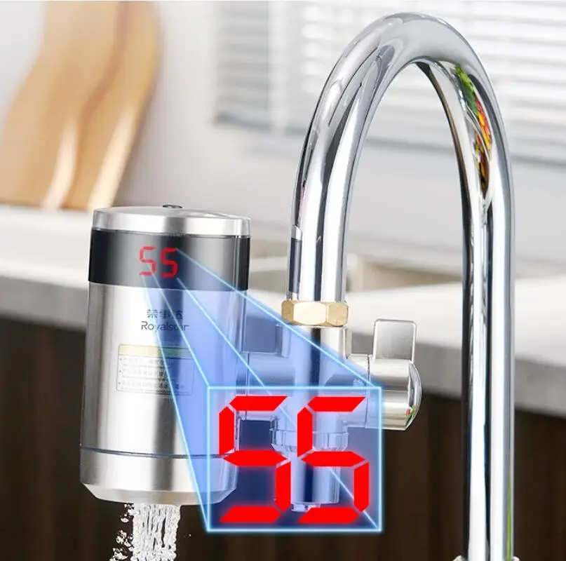 

Installation-free 220V Voltage Household Instant Heating Faucet Connection Type Kitchen Bathroom Water Heater Smart Kit