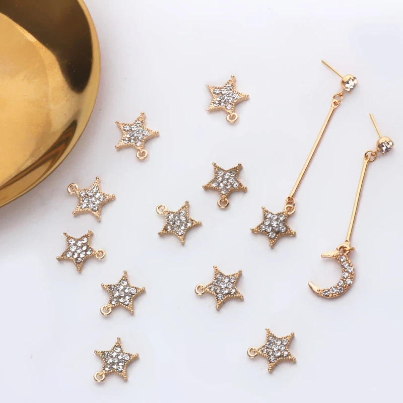 10 шт. серьги со звездой для девочек материал браслет кулон сделай сам ювелирные