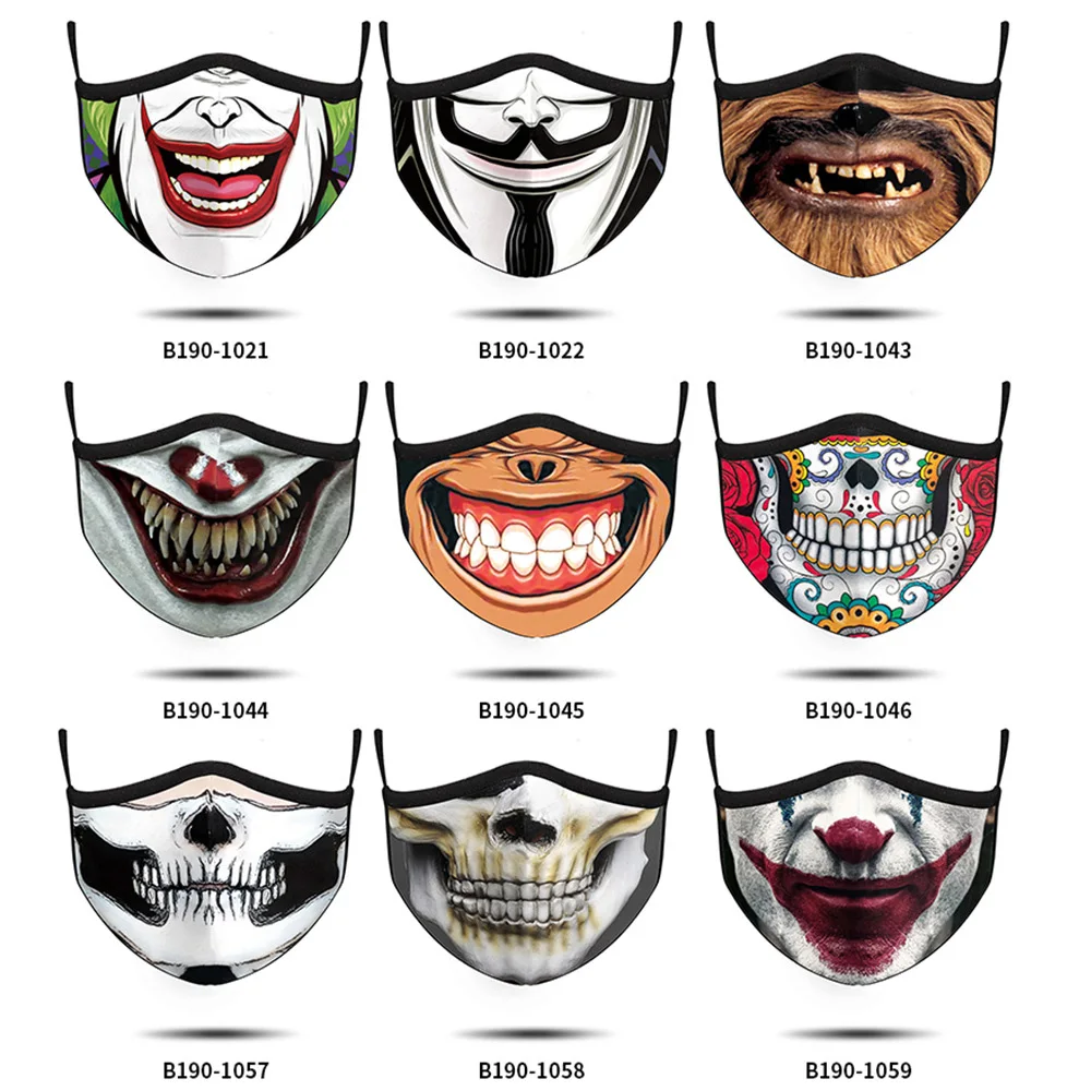 Ужас косплей на Хеллоуин смерти Джокер рот маски Для женщин унисекс уход за кожей