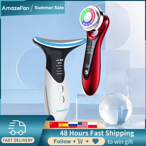 AmazeFan Skin Care Beauty 9in1 Device RF&Wrinkle Removal EMS Tighten Facial Neck Massager LED Photon in Pakistan