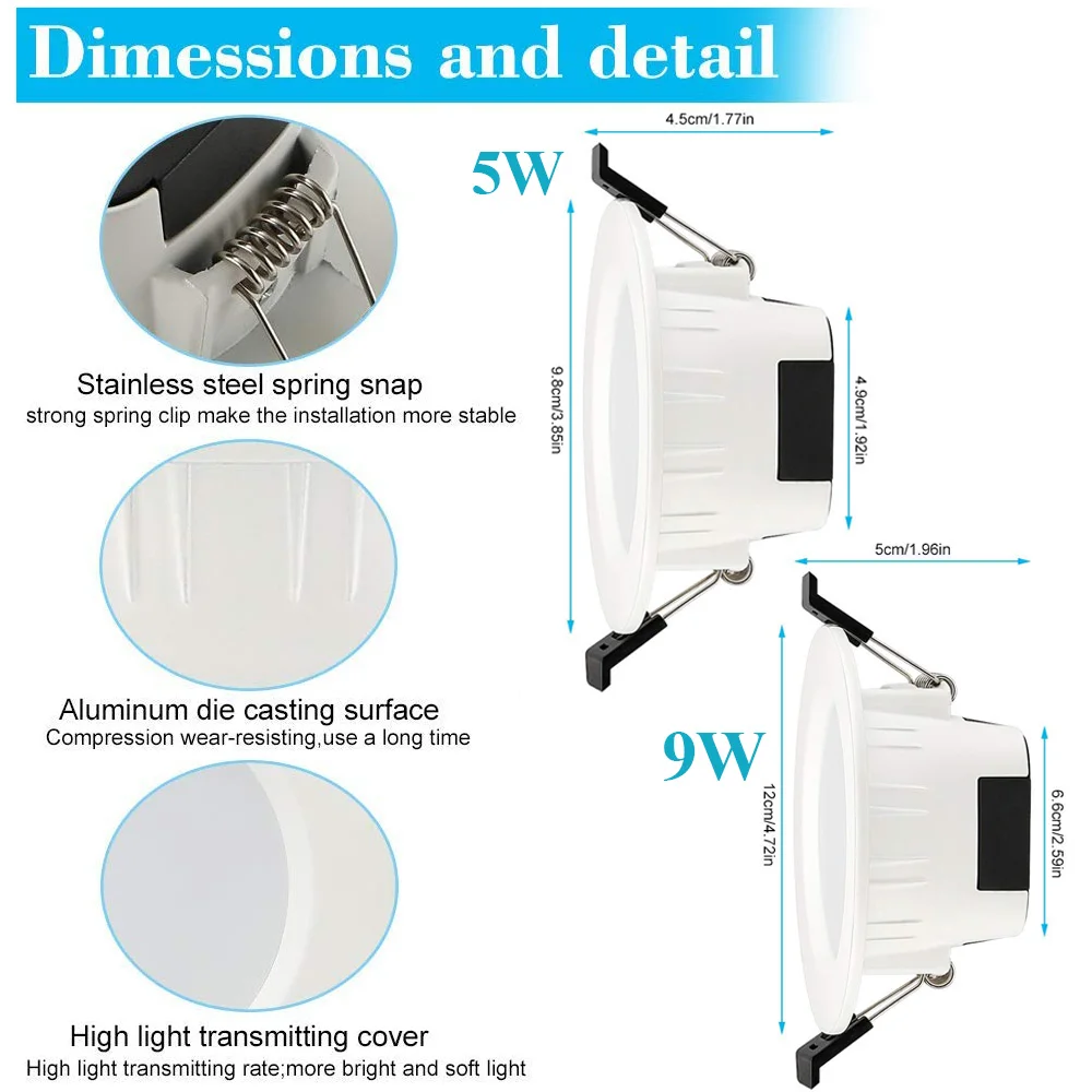 Умный светодиодный потолочный светильник с Wi Fi/Bluetooth APP 9 Вт RGBWC Потолочная