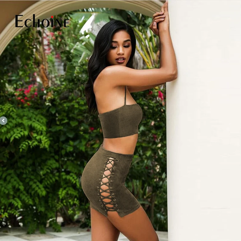 Соблазнительный облегающий модный замшевый комплект из двух предметов клубные