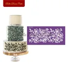 286*124 мм цветок лилии сетки трафареты для торта, помадка форма для свадебного торта ткань торт плесень украшения торта инструмент для выпечки