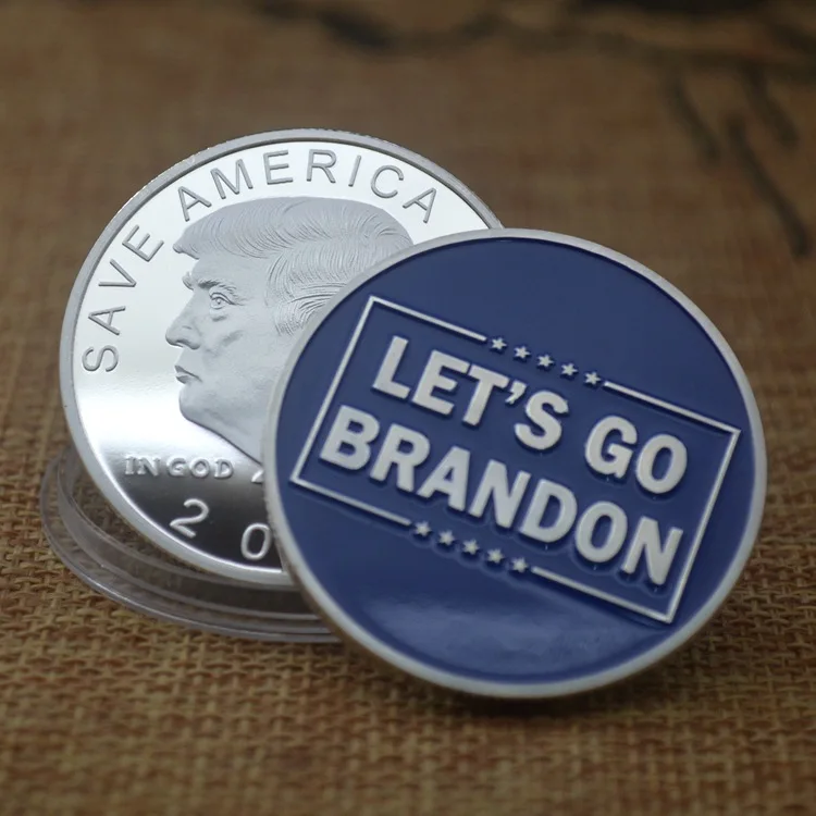 Let Go серебряная монета Брэндона сувениры Председателя FJB сторонники Трампа