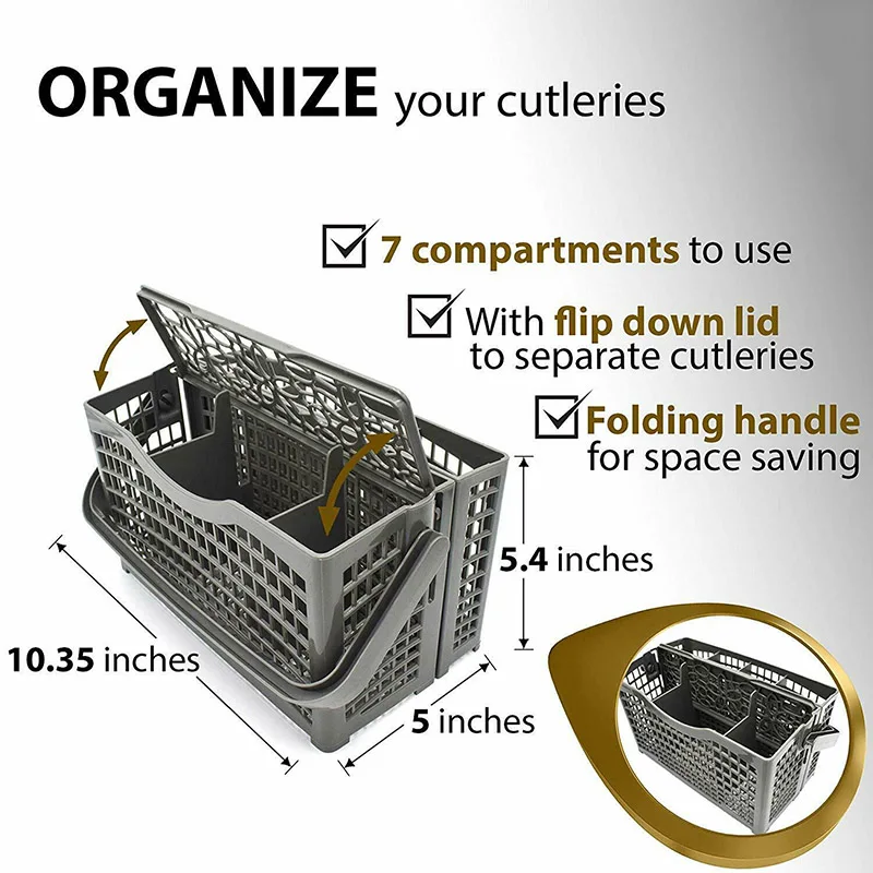 

Dishwasher Silverware Basket Universal Clean Dirty Magnets Sign Utensil Cutlery Holder E7