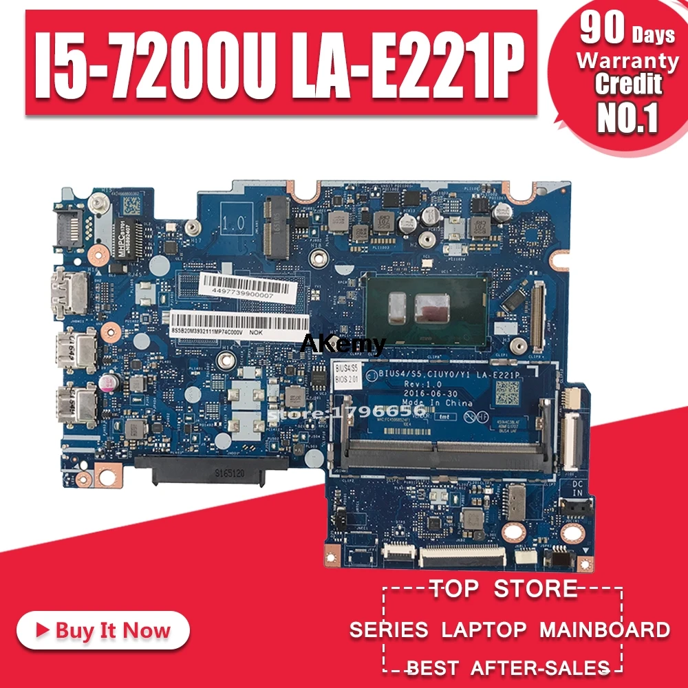 

LA-E221P FRU:5B20M39321 For Lenovo Yoga510-14ikb flex-4-1480 материнская плата для ноутбука I5-7200U solo display 100% ТЕСТ ОК