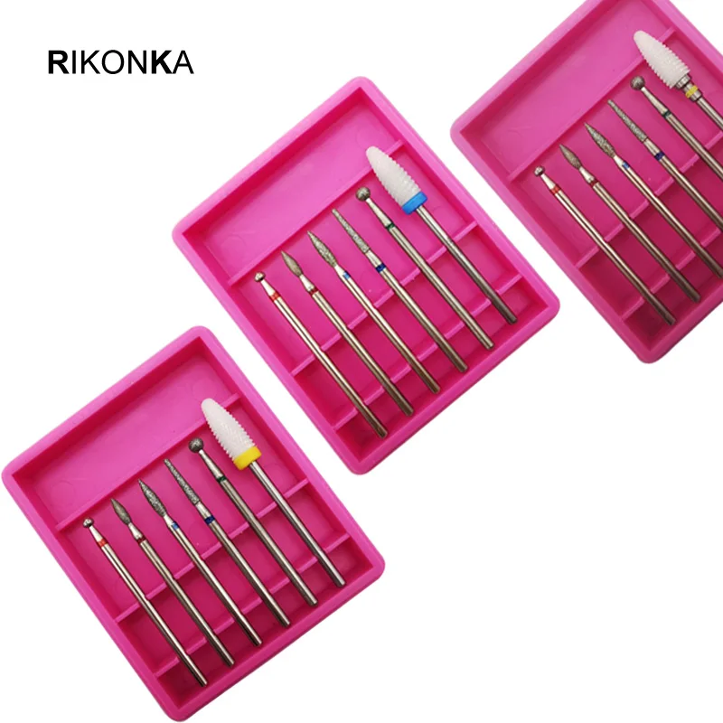 Набор фрез для маникюра керамическая фреза педикюра 6 шт.|Принадлежности дизайна