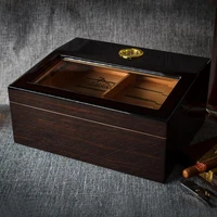 lubinski cedar wood cigar cigarette humidor wpallet humidifier hygrometer case hold 50 cigars box tobacco storage for cohiba