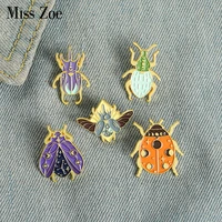 beetle insect enamel pins custom cute animals brooch lapel badge bag cartoon jewelry gift for kid friend
