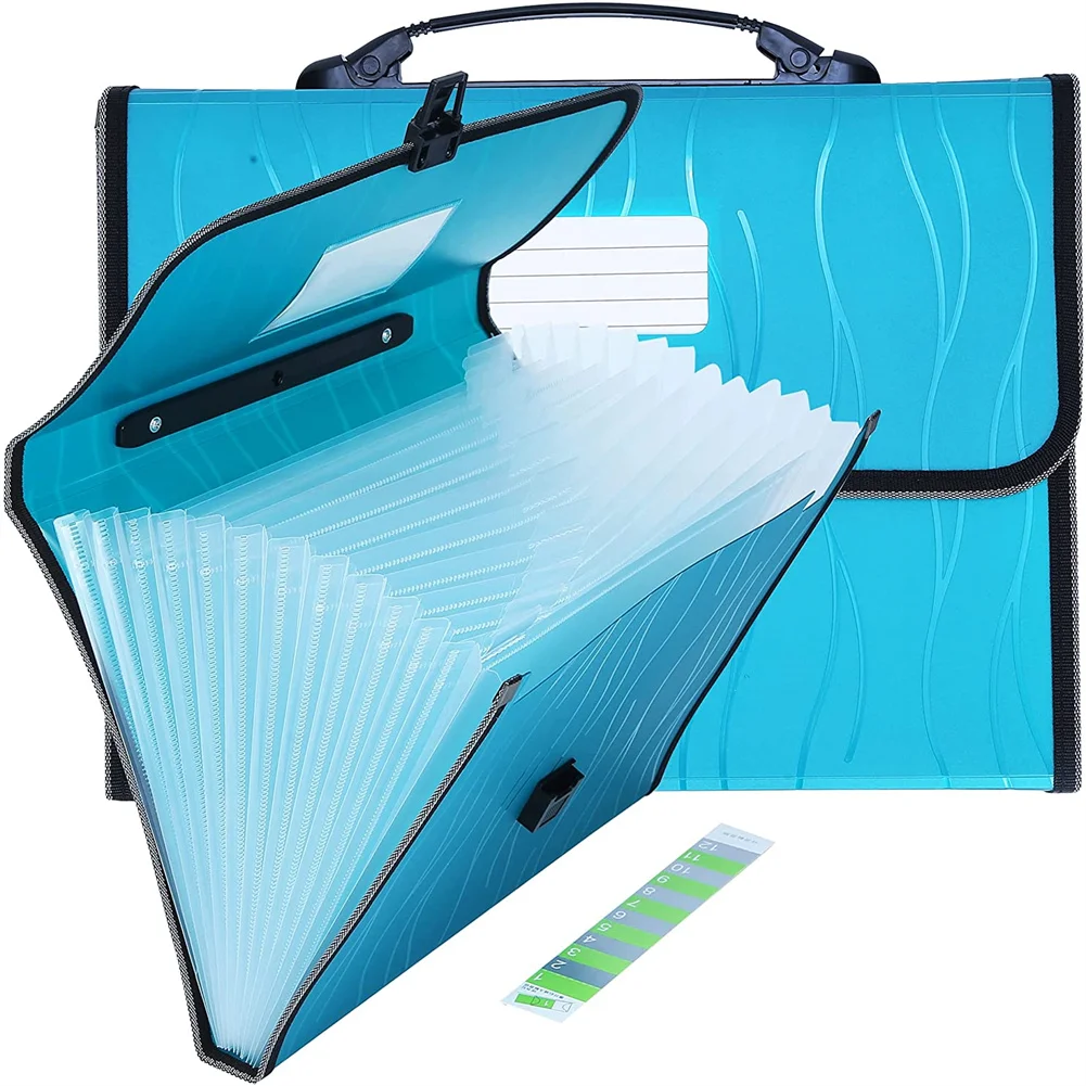 

Extra Capacity Expanding File Folder Portable Accordian A4 File Bag For Document Organizer Filing Folder Business Plastic Wallet