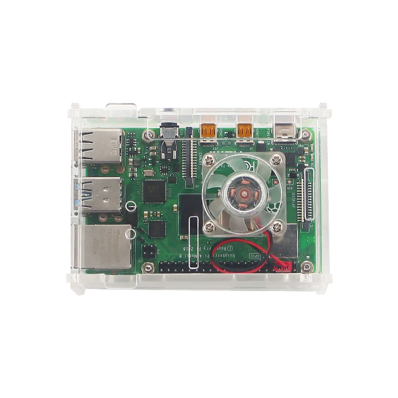 Светодиодный охлаждающий вентилятор Raspberry Pi 5 В задний светильник блестящий