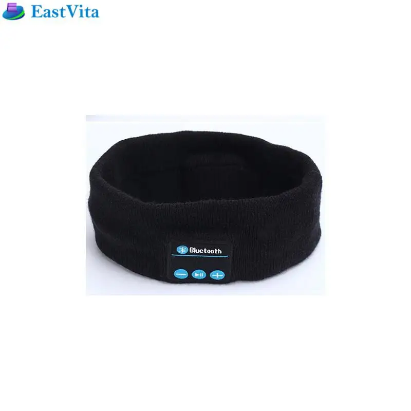 1 шт. Bluetooth вязаная повязка на голову Sweatband беспроводные наушники гарнитура динамик упражнения Серый Белый Встроенный аккумулятор