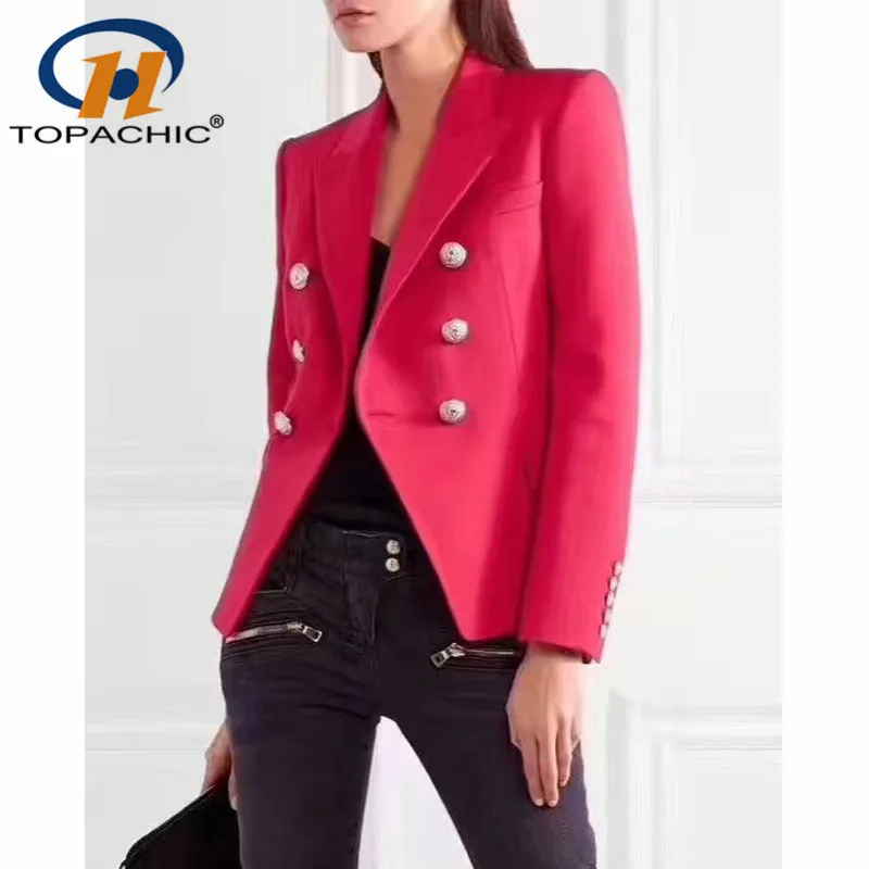 10 29 AAA класс известный классического дизайна цвета фуксии двубортный пиджак с