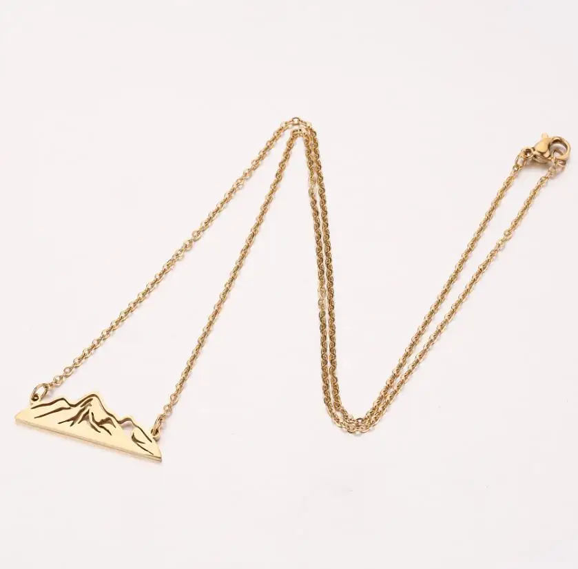 FENGLI винтажное ожерелье из нержавеющей стали снежные горные Альпы для женщин и