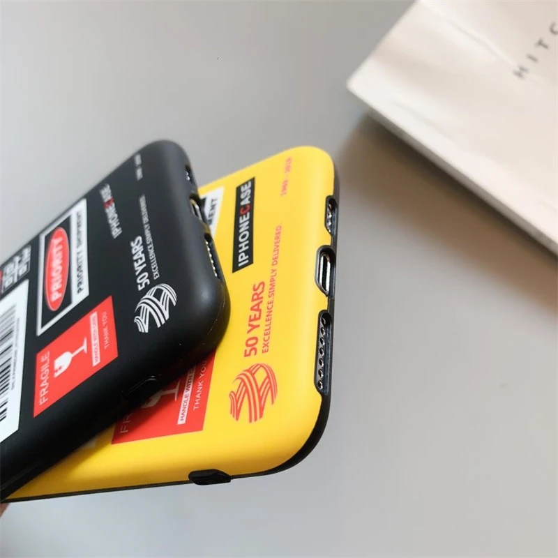 Мягкий чехол Trend Street DHT для Iphone 11 Xs Pro XR Max 7 8 6 6s Plus роскошный из ТПУ с желтой