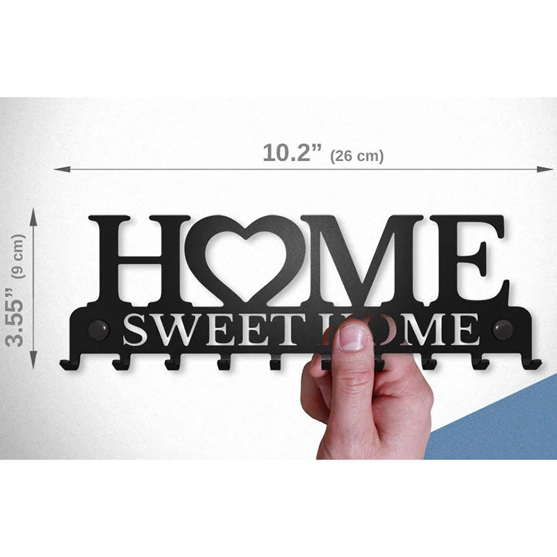 Key Holder for Wall Mount Sweet Home Organizer Decorative Metal Hanger Front Door Kitchen Store House Work | Дом и сад