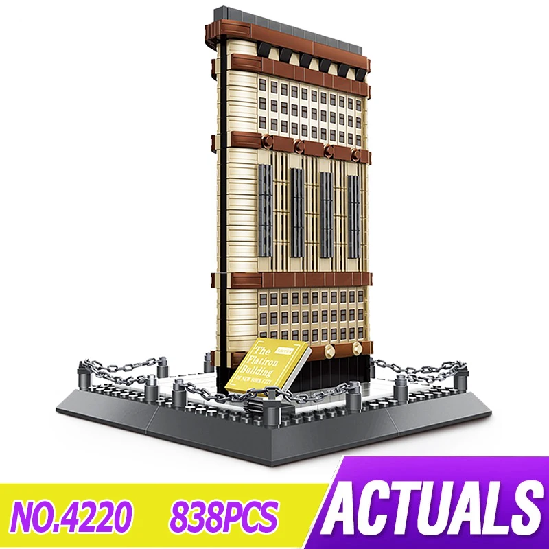 

Wange 4220 Famous Architecture New York Flatiron Building Granule Assembled Building Blocks House Model Toy for Children
