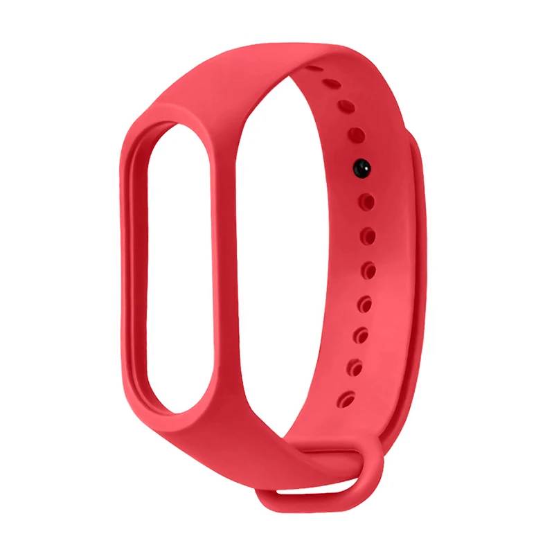 Bracelet For Xiaomi Mi Band 4 Wrist Strap For Xiaomi Mi Band 3 Silicone Strap MiBand 4 Bracelet Miband 3 Wriststrap For Xiaomi - Цвет: Red