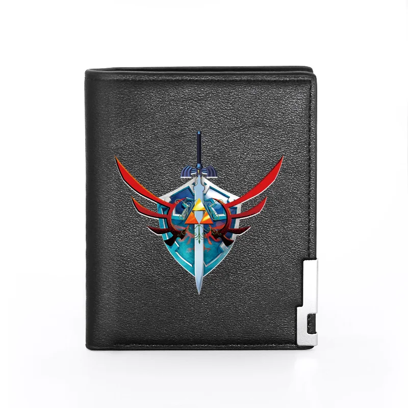 

High Quality Skyward Sword Men Women Leather Wallet Billfold Slim Credit Card/ID Holders Inserts Money Bag Male Short Purses