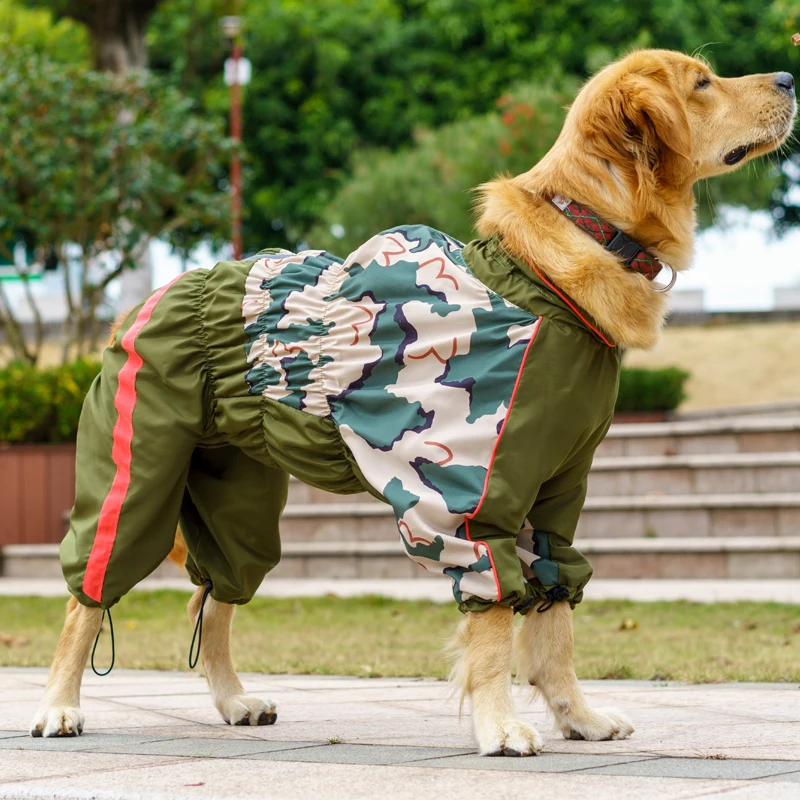 

Pet Big Dog Raincoat Jumpsuit Waterproof Breathable Clothes For Medium Large Girl Dogs Rain Coat French Bulldog Labrador Cloak