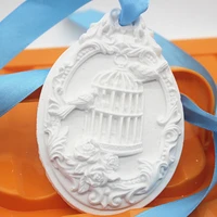 qiqipp p1036 bird cage solid aromatherapy gypsum pendant mould silica gel mould aromatherapy wax diy baking mould