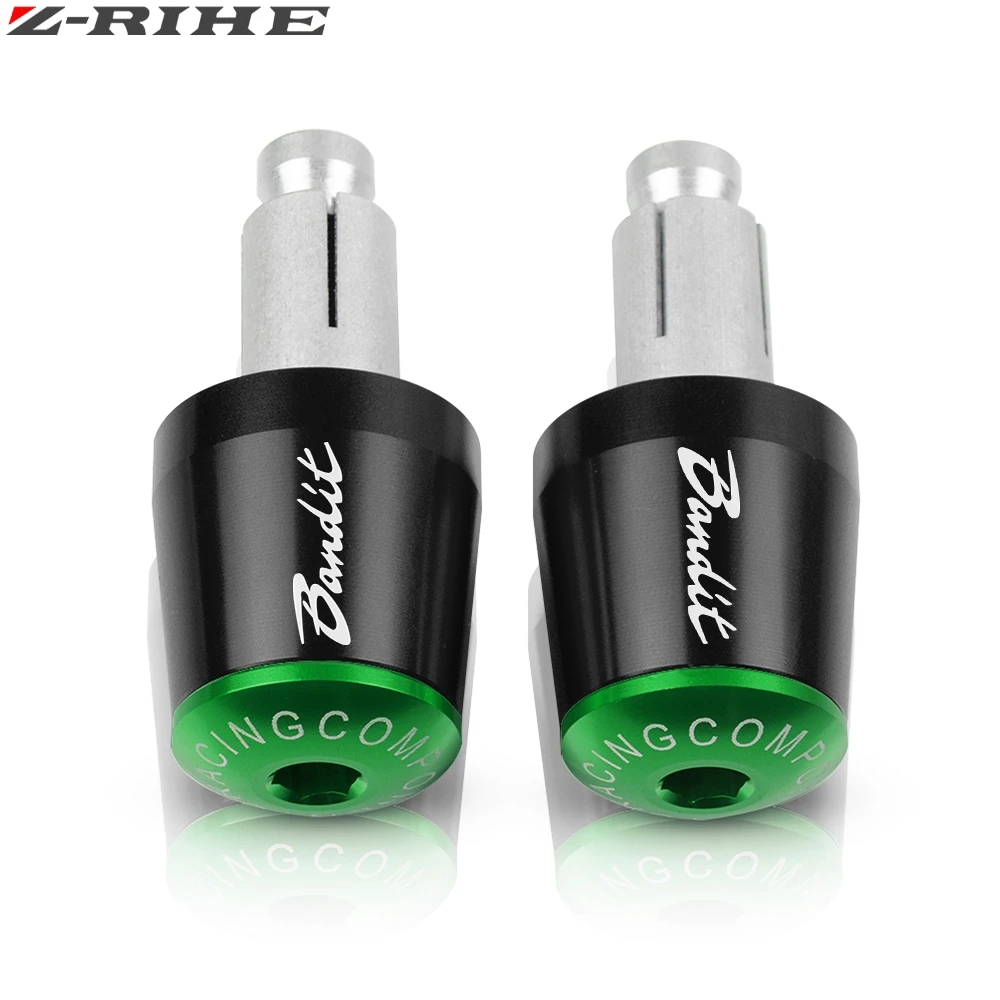 Black Green Для SUZUKI GSF 250 600 600S 650 650S 650N 1200 1250 Bandit 650S мотоцикл 7/" 22 мм рукоятки «Грипсы» Торцевая крышка - Цвет: Black Green