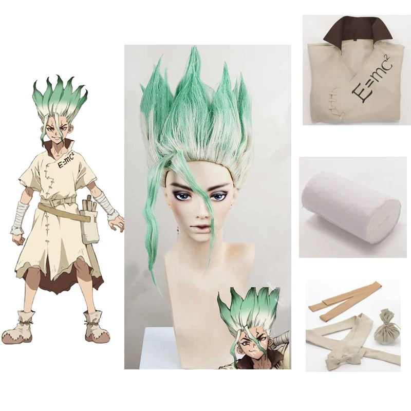 Костюм для косплея из аниме Dr. Stone Senku Ishigami униформа взрослых костюм с париком