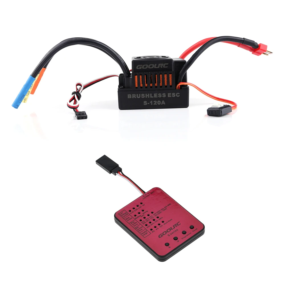 GoolRC S 120A Brushless ESC с 6 1 V/3A SBEC и программируемой картой для 1/8 RC Car|Детали аксессуары| |