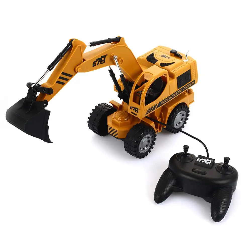 2019 4 канальный 1:24 RC экскаватор игрушка инженерный автомобиль пластиковый со