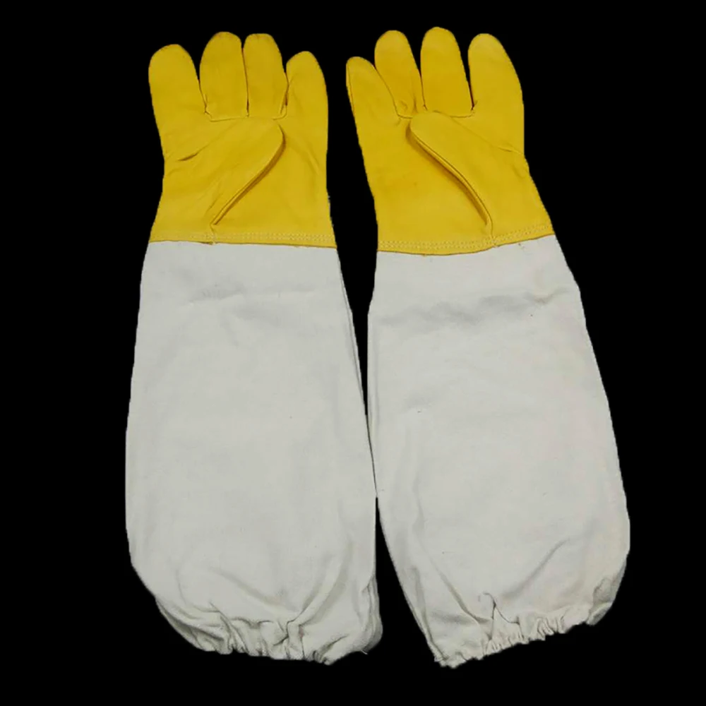 Пчеловодство пчелиный улей Перчатки защиты овчины мужские перчатки без пальцев