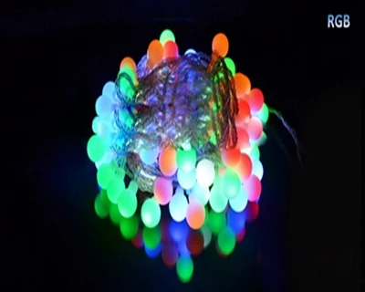 Multicolor Водонепроницаемый светодиодный фонарь с матовыми шариками, сказочные огни 10 м 20 м 30 м 50 м 110 В/220 В, праздничное, свадебное, уличное, Рождественское украшение - Испускаемый цвет: Multicolor