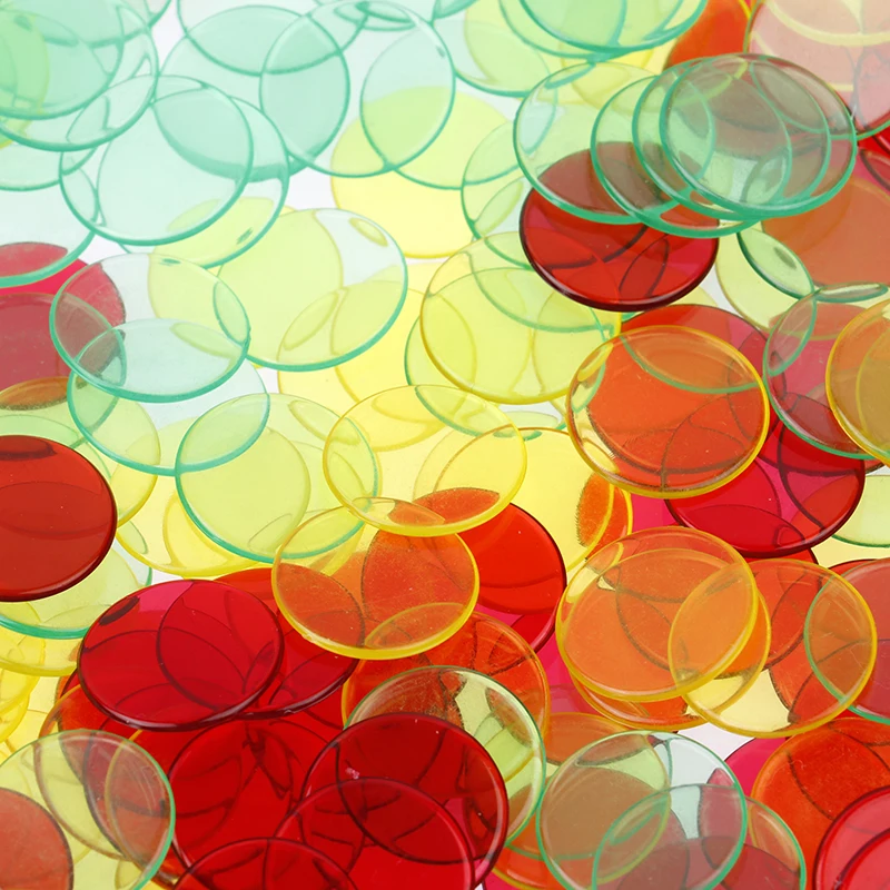 

100pcs Color Plastic coin Bingo Chip Children Kids Classroom Supplies Learning Education Math Toys Learning Resources