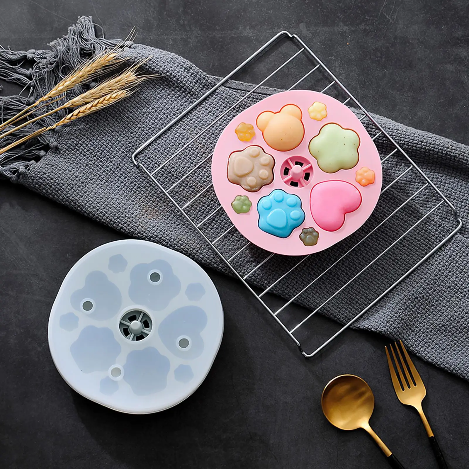 

DIY Baking Silicone Cake Mold Mousse Cake Mould Cookie Cutters Cake Decorating Tools Baking Tray With Lid Kitchen Baking Mould