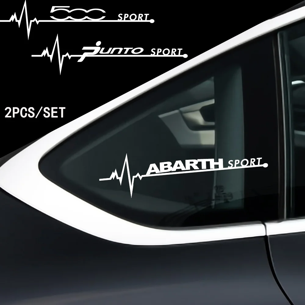 

2PCS Car Side Window Trim Stickers For Fiat ABARTH 500 Punto Panda Tipo 124 125 500 695 OT2000 Auto Decor Accessories