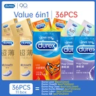 Презервативы Durex 36 шт.упак., 6 видов, разные презервативы, манжета на пенис, удивительные презервативы, секс-игрушки для взрослых, безопасная контрацепция