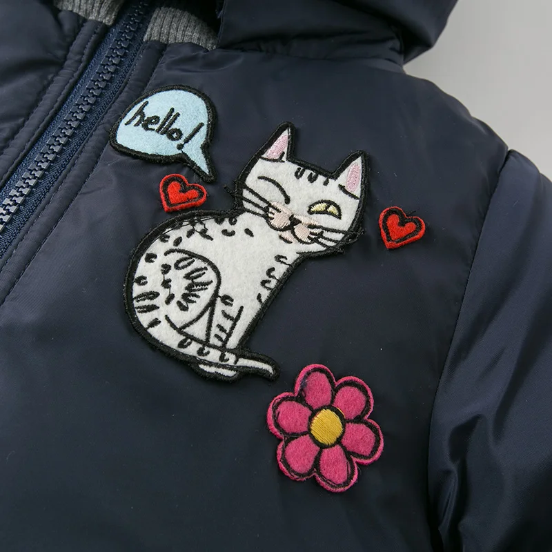 Dave bella зимнее пальто с капюшоном и карманами для девочек верхняя одежда 90% утиного